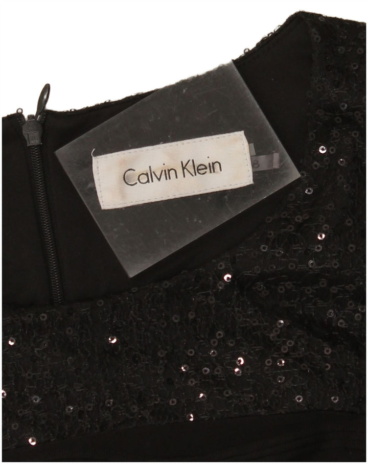 Женское платье-футляр без рукавов CALVIN KLEIN США 8, средний черный