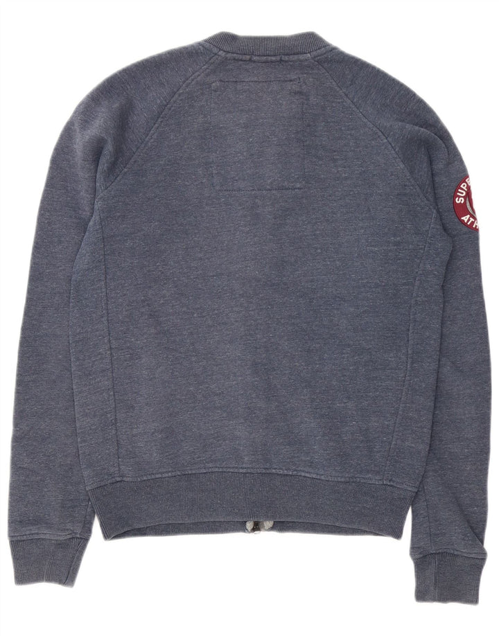 Мужской спортивный костюм Superdry с графическим рисунком, верхняя куртка, средний темно-синий, хлопок с крапинками