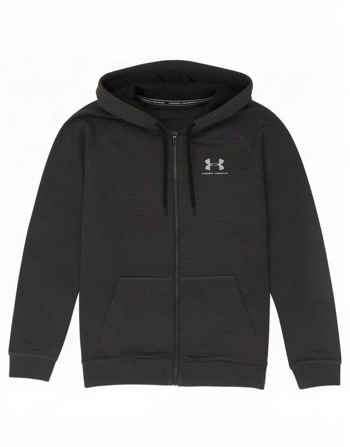 Мужской свитер с капюшоном на молнии Under Armour, хлопок среднего серого цвета