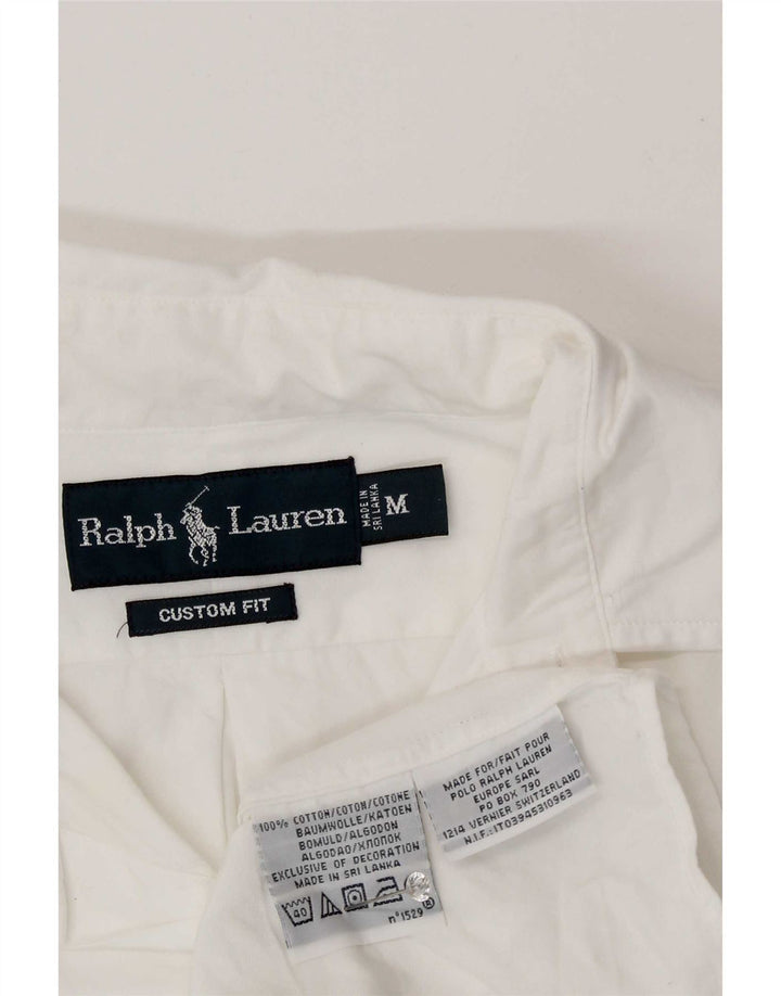 Мужская рубашка на заказ Ralph Lauren среднего размера из хлопка белого цвета