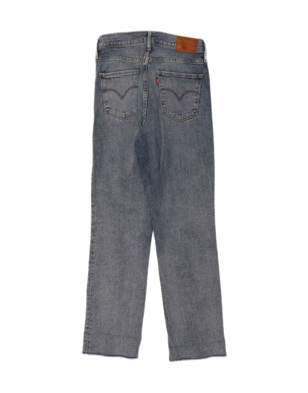 LEVI'S Womens 724 High Rise Straight Jeans W27 L27 Blue Cotton