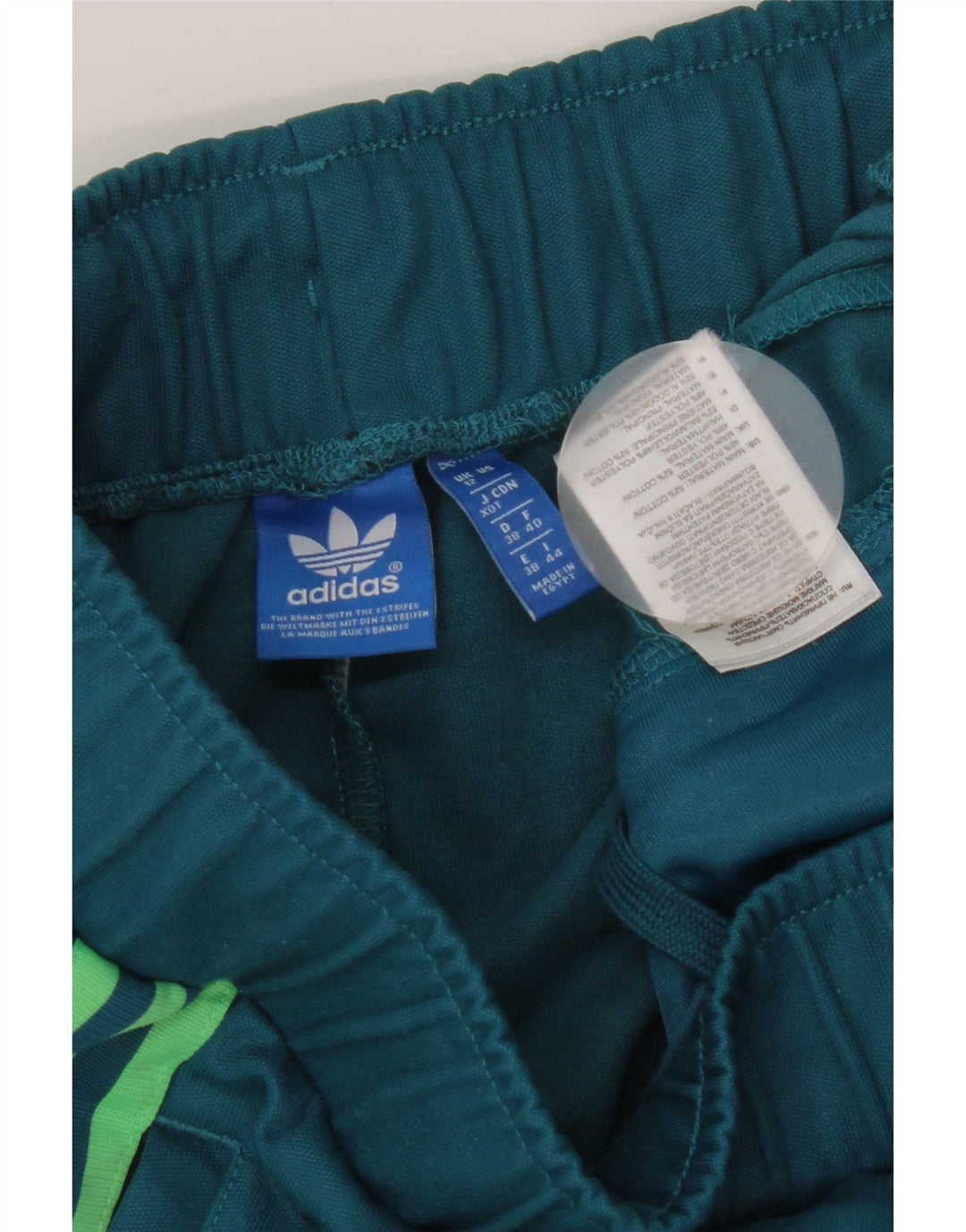 Женские спортивные брюки Adidas UK 12, хлопок среднего синего цвета
