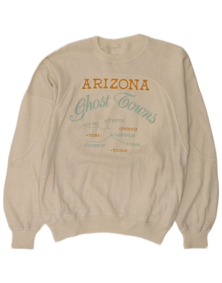 Мужской свитшот с рисунком Arizona, большой белый