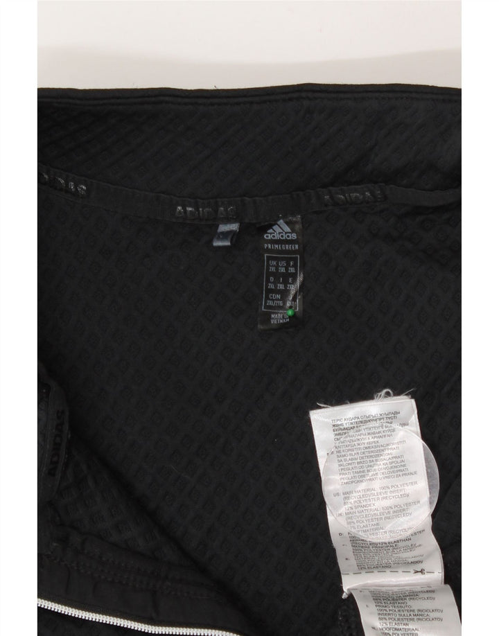 Мужской свитер Adidas с воротником на молнии 2XL, черный полиэстер
