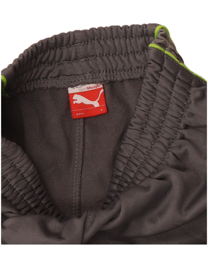 Спортивные брюки Puma для мальчиков 5-6 лет, серый камуфляж