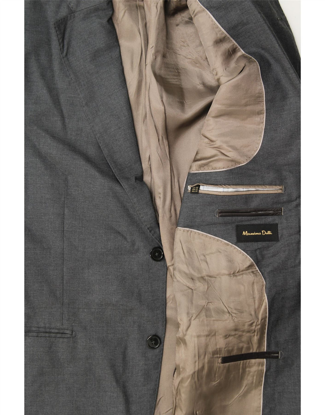 MASSIMO DUTTI Mens 2 Button Blazer Jacket EU 54 XL Grey Vintage Massimo Dutti and Second-Hand Massimo Dutti from Messina Hembry 