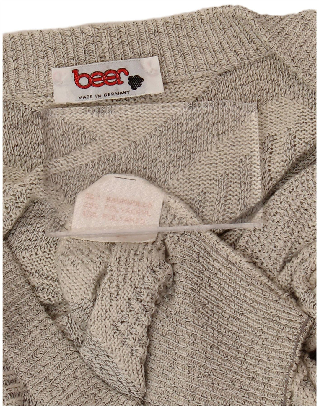 ВИНТАЖНЫЙ мужской кардиган-свитер, большой серый хлопок с геометрическим узором