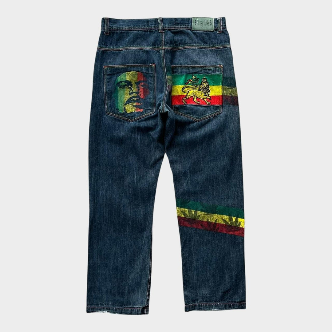 Джинсы Baggy Hip-hop Rasta, талия 34.