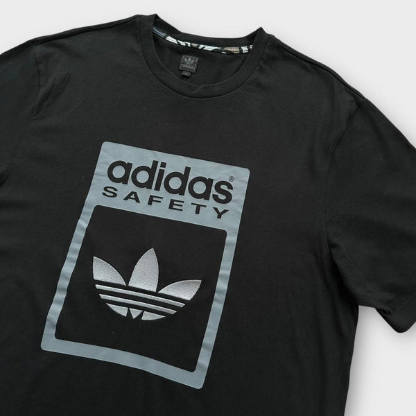 Винтажная защитная футболка Adidas с надписью - XL