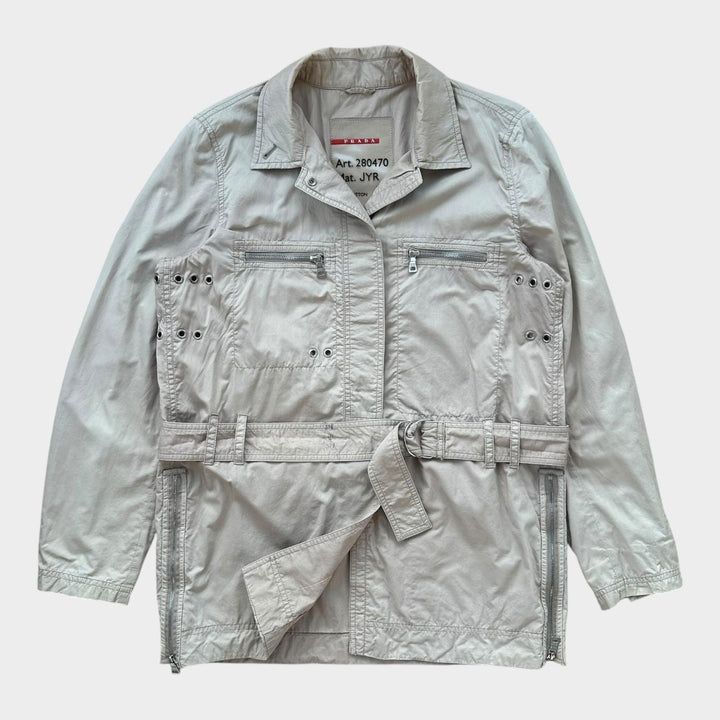 Спортивный технический тренч Prada - женский средний размер 44 (в клетку