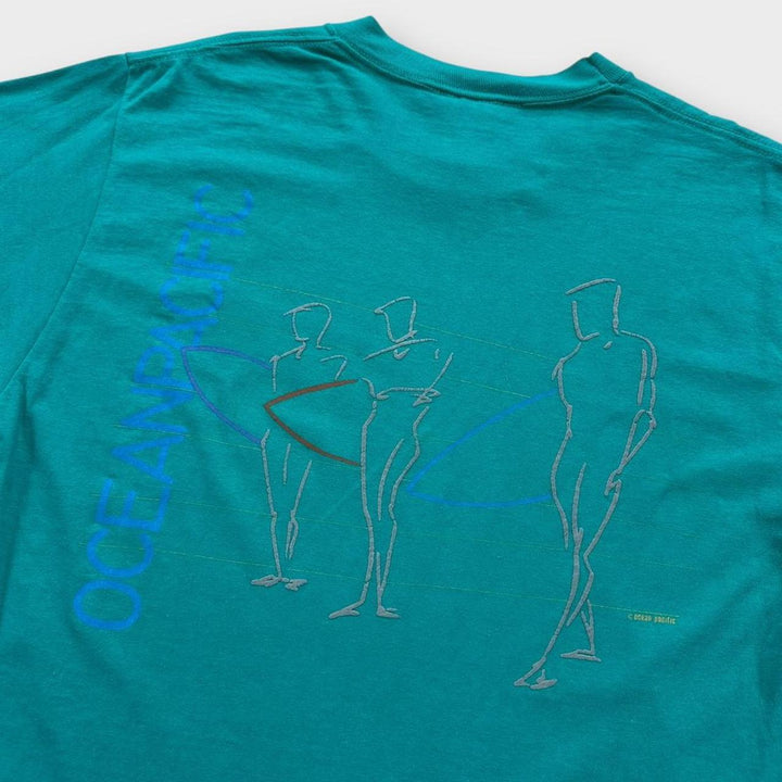 Винтажная футболка с рисунком Ocean Pacific, большая