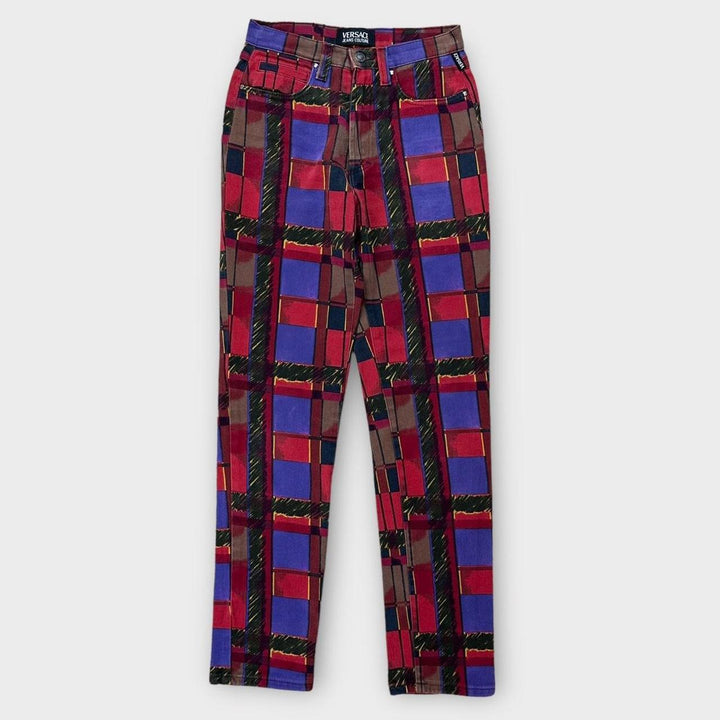 Винтажные джинсы Versace с рисунком, талия 27 дюймов.