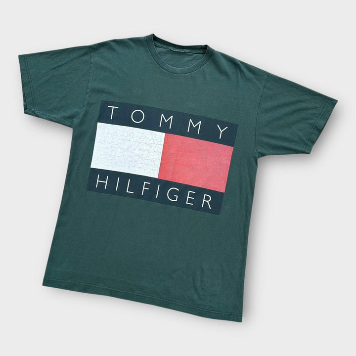 Винтажная футболка Tommy Hilfiger - средний размер