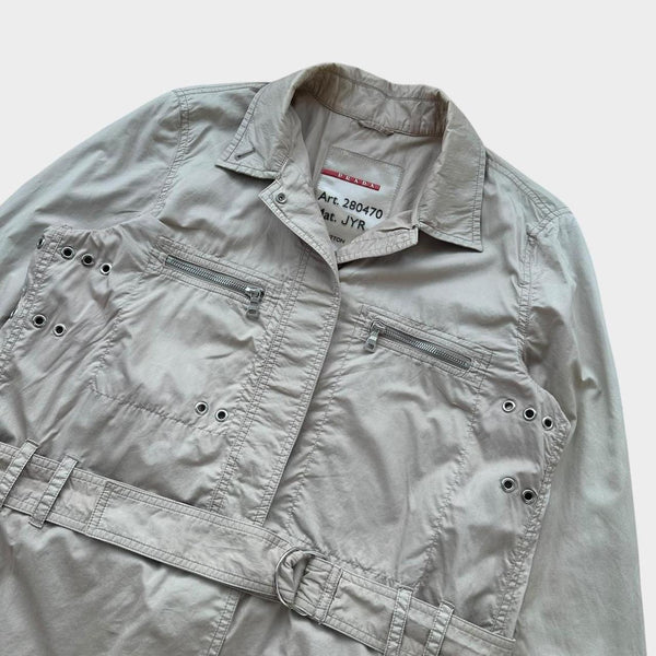 Prada sport technical trench coat - women’s medium size 44 (check