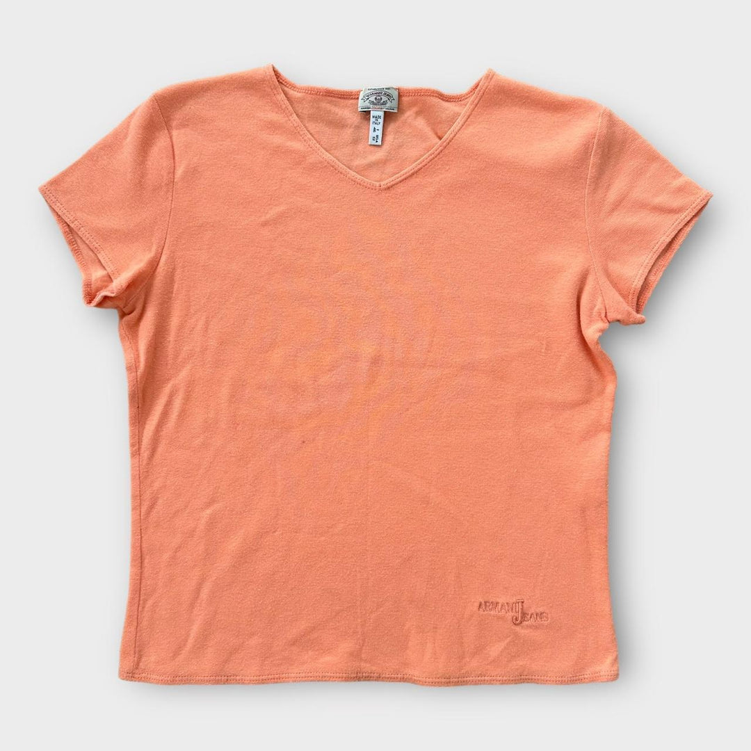 Джинсовая футболка Y2K Armani — UK16