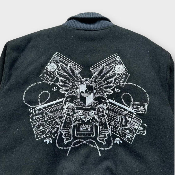 Винтажная куртка-бомбер Adidas в стиле хип-хоп - XL