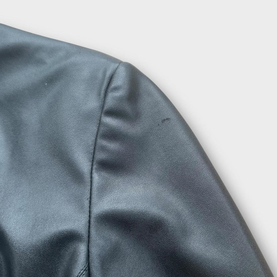 Винтажная женская кожаная куртка Y2K - UK12