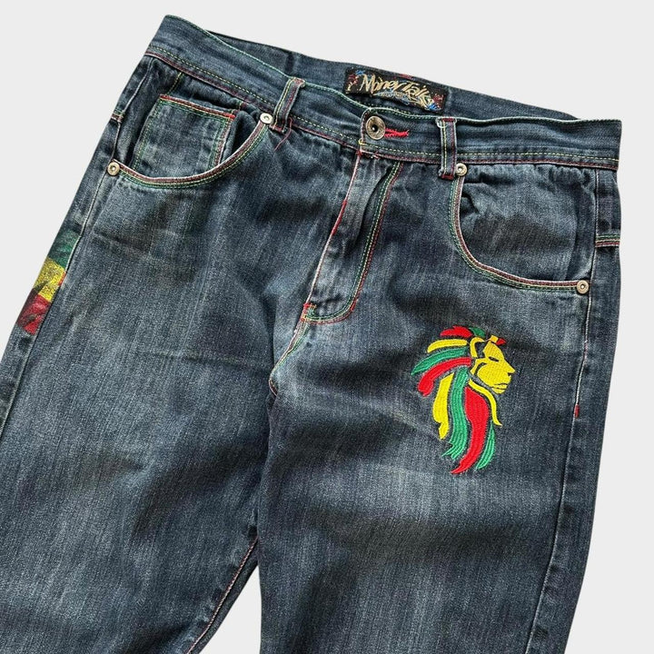 Джинсы Baggy Hip-hop Rasta, талия 34.