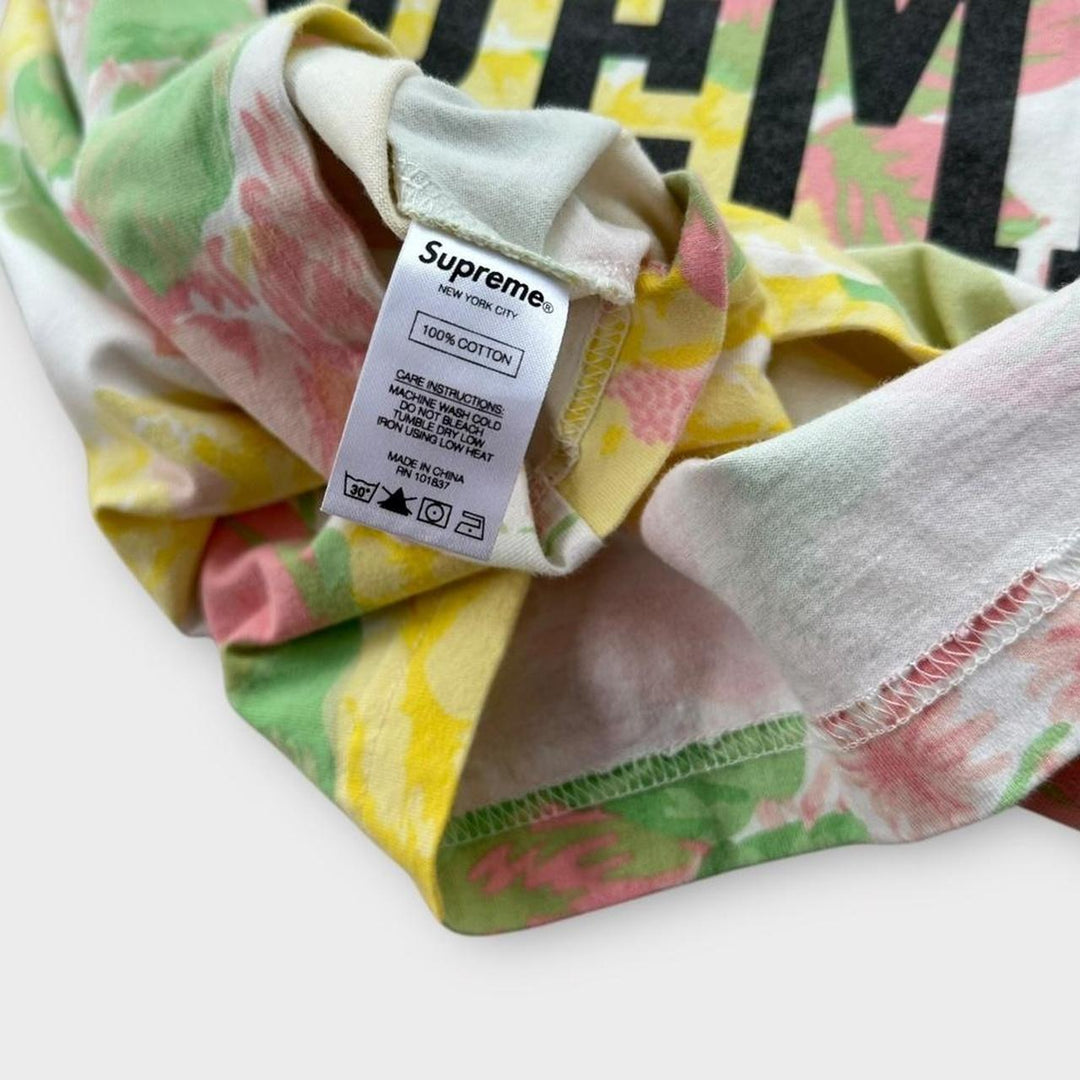 Футболка Supreme с рисунком цветов - большая