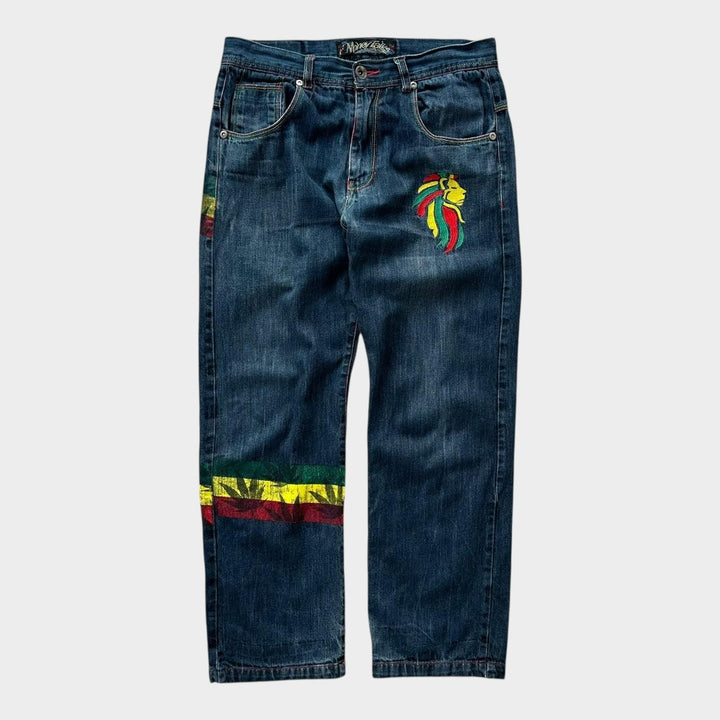 Джинсы Baggy Hip-hop Rasta, талия 34.