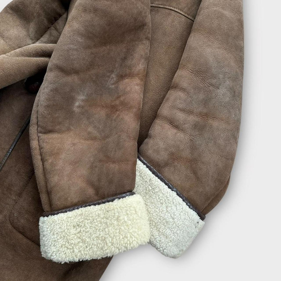 Винтажная куртка из овчины - средний размер