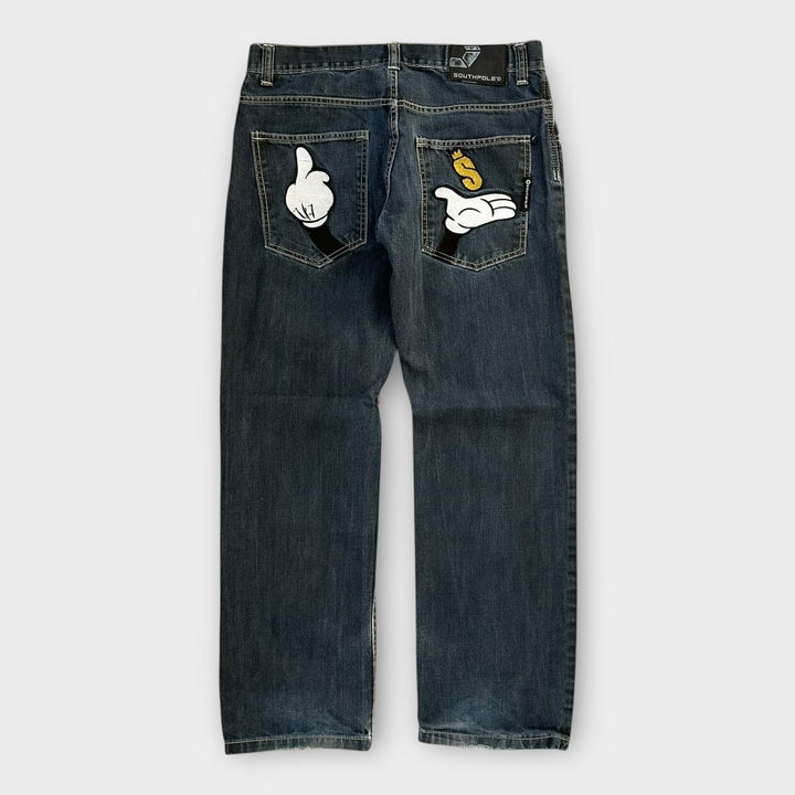 Мешковатые джинсы в стиле хип-хоп Southpole – 34 дюйма