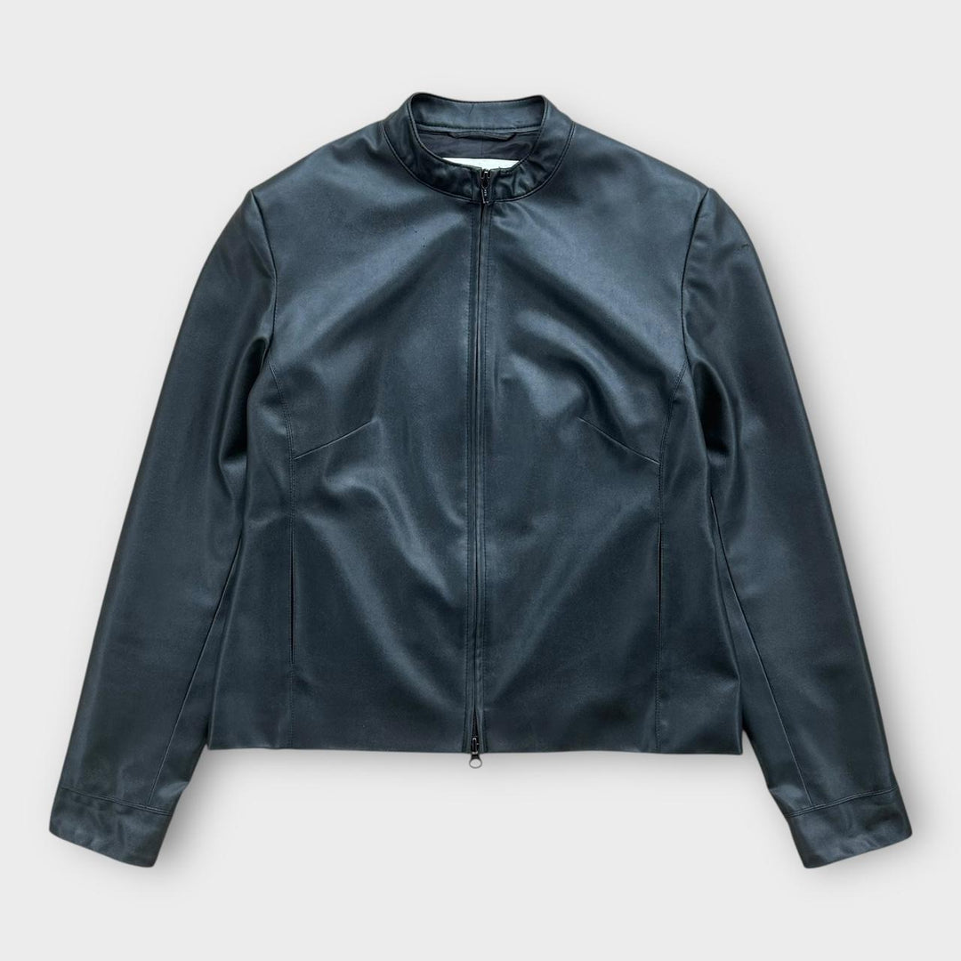 Винтажная женская кожаная куртка Y2K - UK12