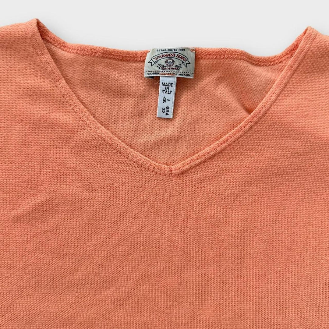 Джинсовая футболка Y2K Armani — UK16