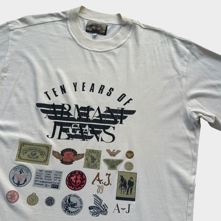Футболка с рисунком Vintage Armani Jeans, средний размер