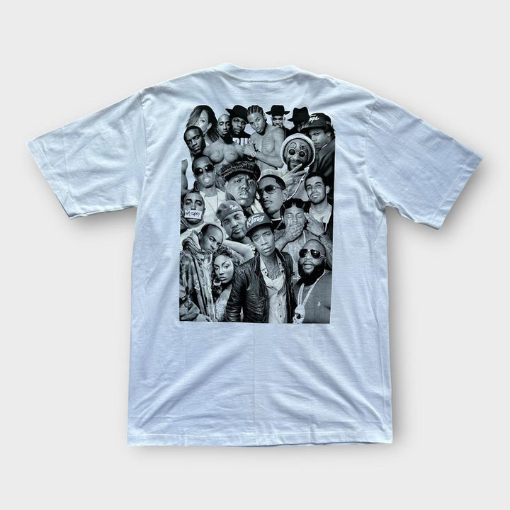 Y2K Футболка с рисунком в стиле хип-хоп, размер XL