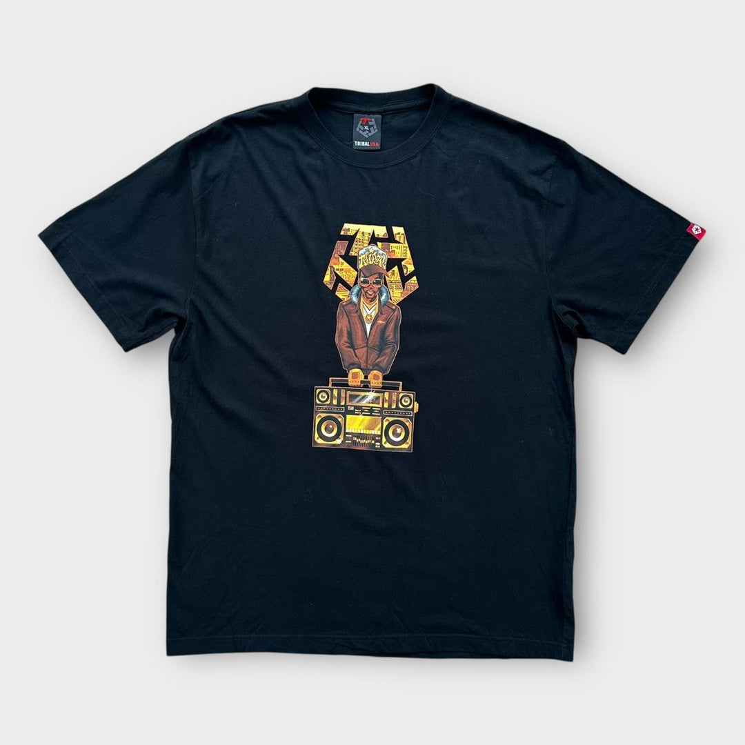 Футболка Y2K с рисунком в стиле хип-хоп Tribal, размер XL