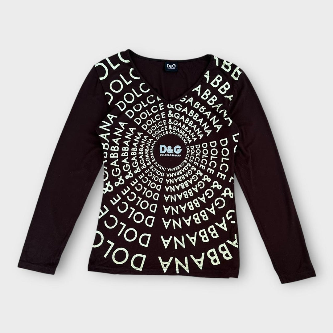 Топ D&G Y2K КОРИЧНЕВЫЙ - женский большой