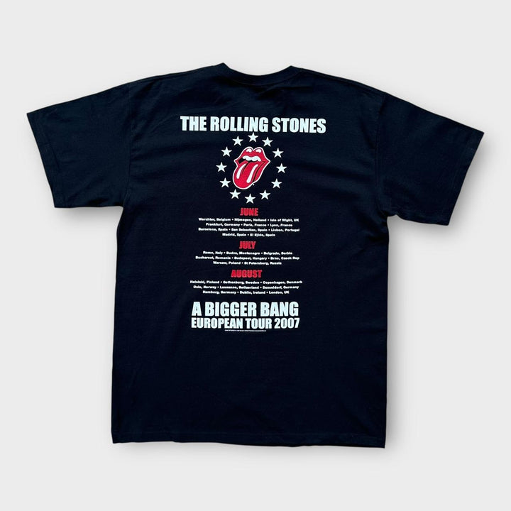 Винтажная футболка с лентой Rolling Stones - Большая
