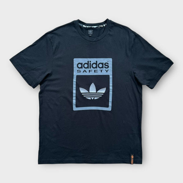 Винтажная защитная футболка Adidas с надписью - XL