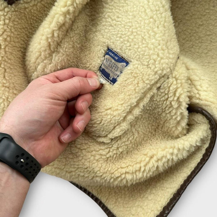 Винтажная куртка из овчины - средний размер