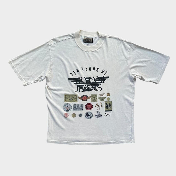 Футболка с рисунком Vintage Armani Jeans, средний размер