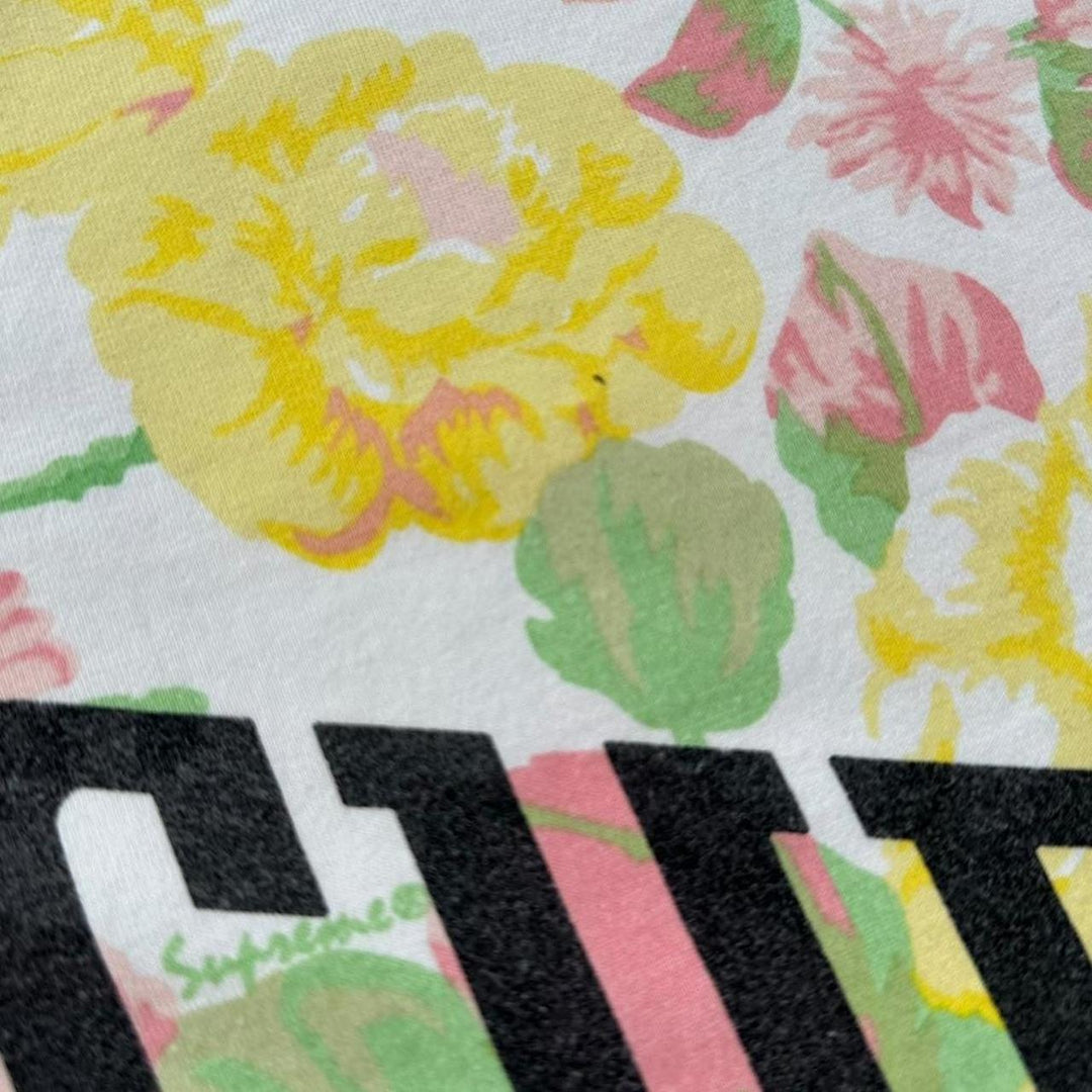 Футболка Supreme с рисунком цветов - большая