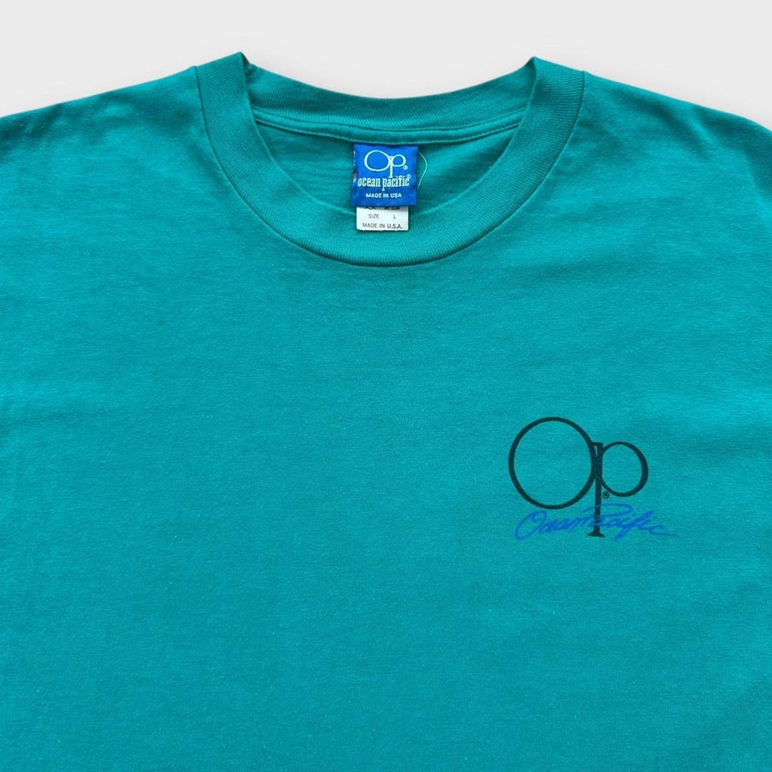 Винтажная футболка с рисунком Ocean Pacific, большая