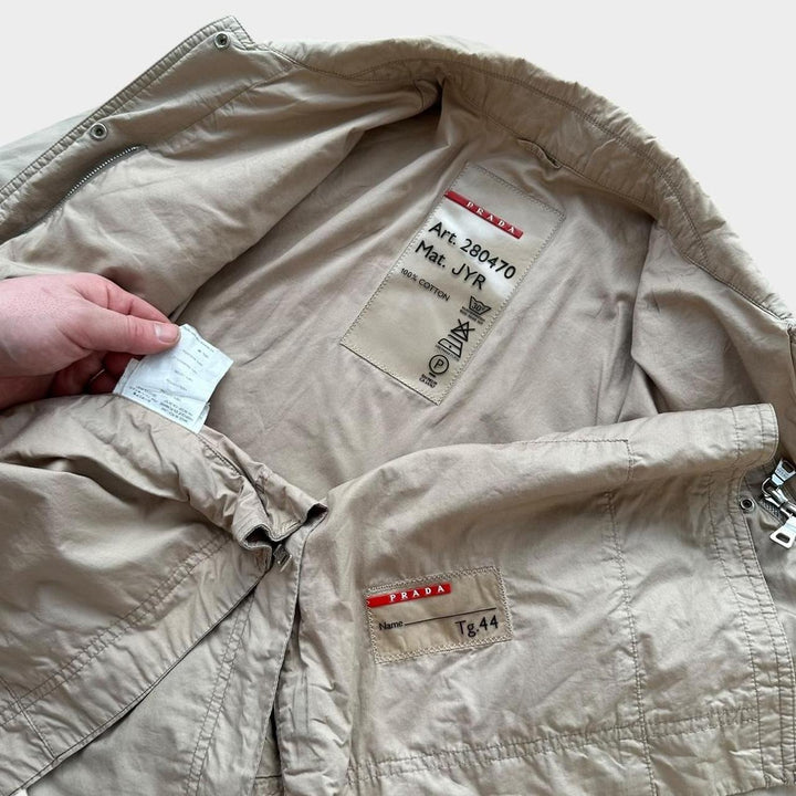 Спортивный технический тренч Prada - женский средний размер 44 (в клетку