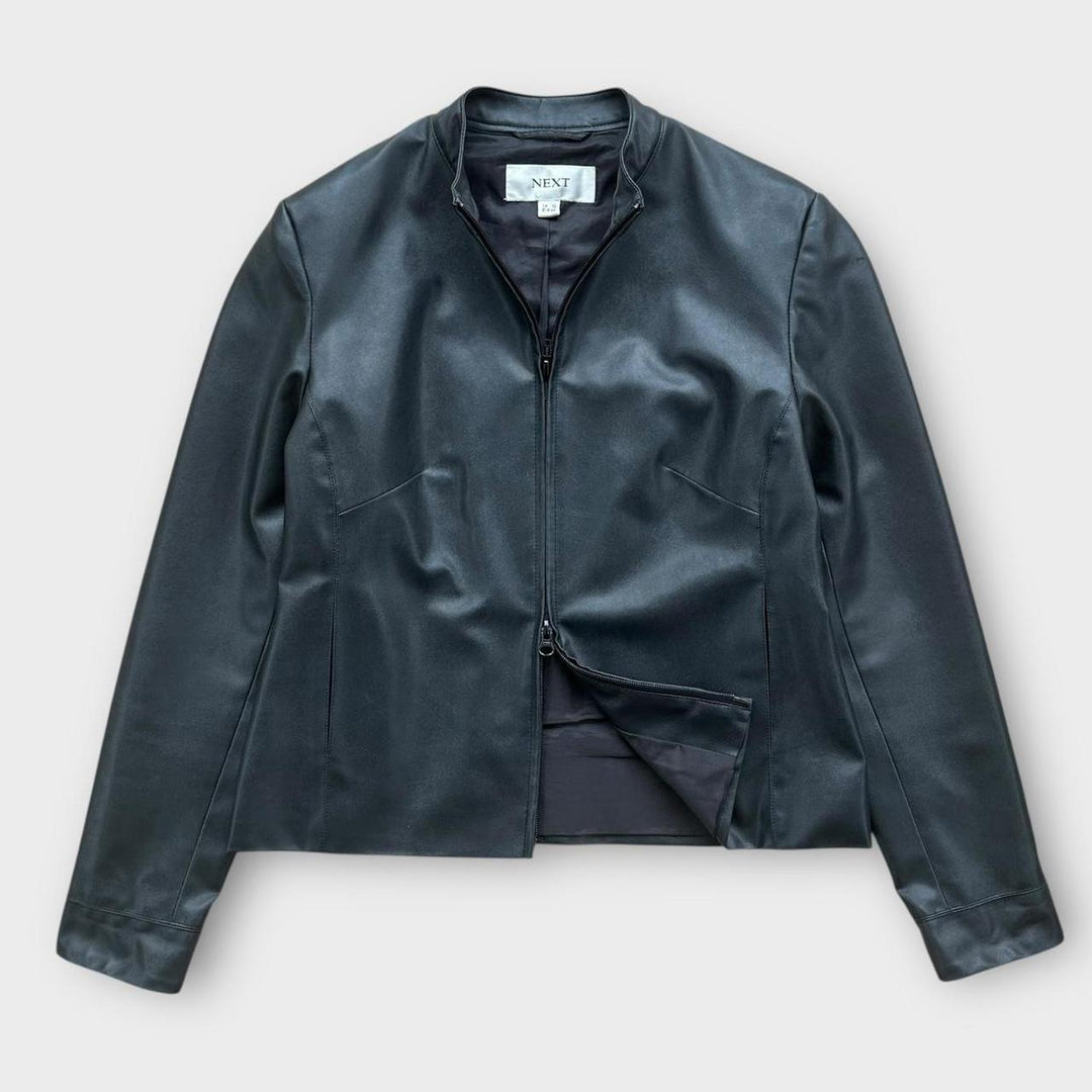 Винтажная женская кожаная куртка Y2K - UK12