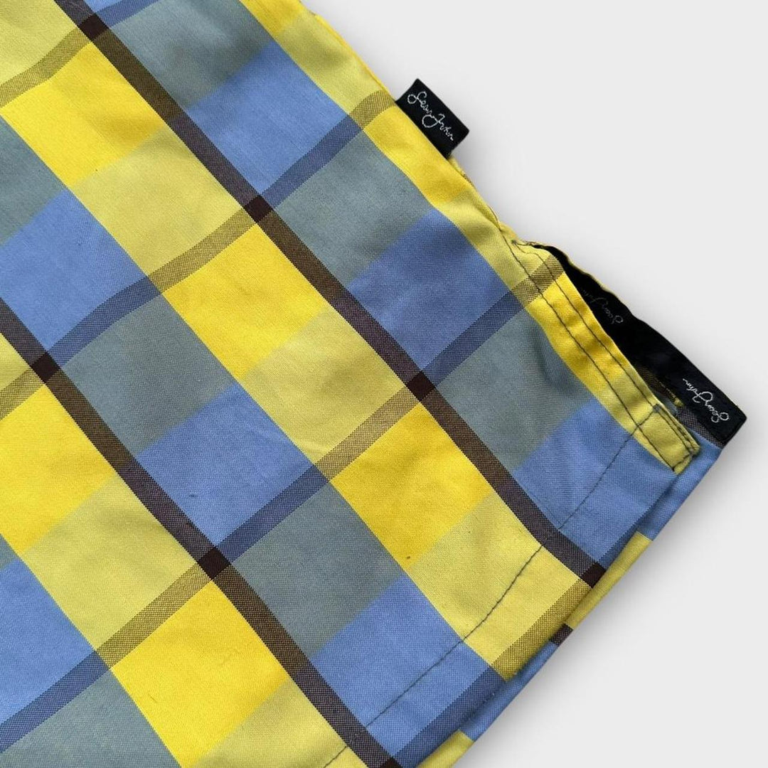 Винтажная рубашка Sean John с коротким рукавом — большого размера (сидит как мешковатый размер XL)