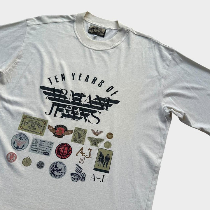 Футболка с рисунком Vintage Armani Jeans, средний размер