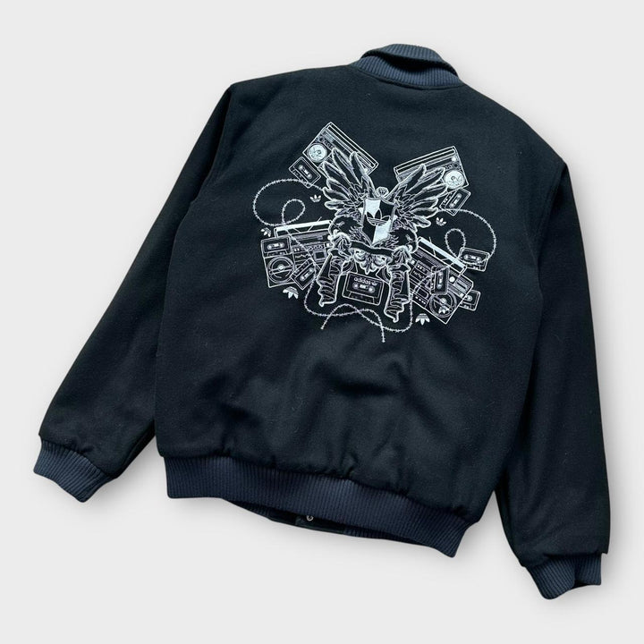 Винтажная куртка-бомбер Adidas в стиле хип-хоп - XL