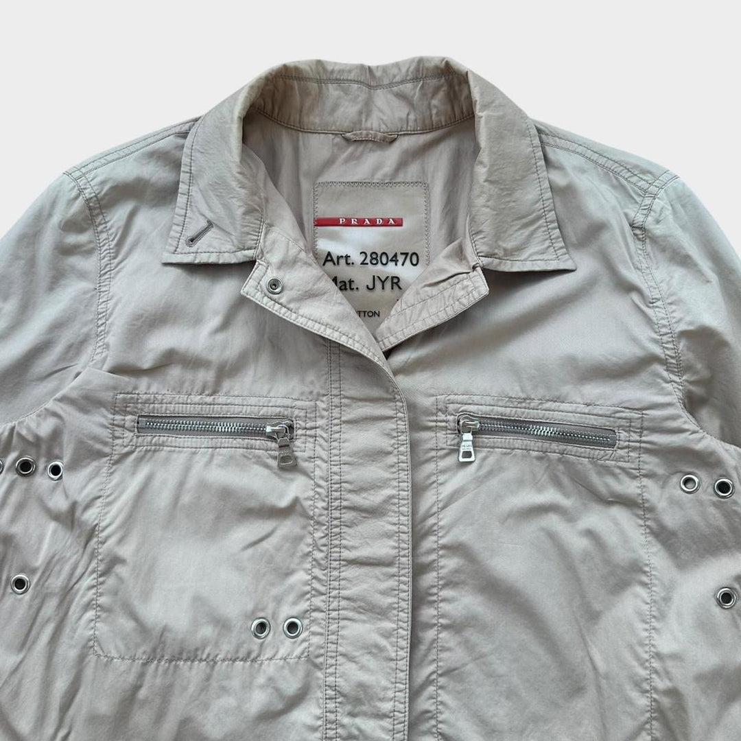 Спортивный технический тренч Prada - женский средний размер 44 (в клетку