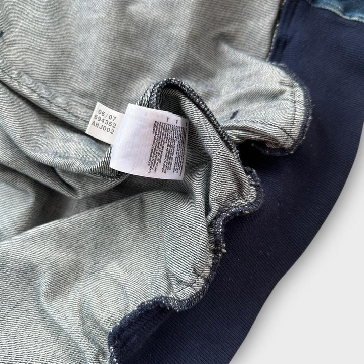 Винтажная джинсовая куртка-бомбер Adidas - средний размер