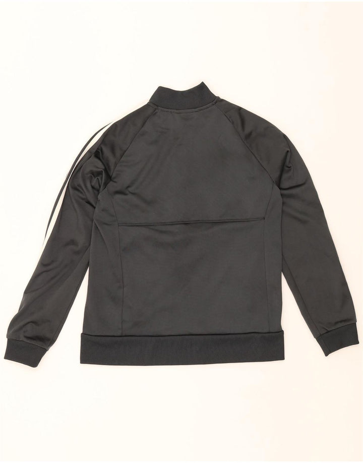 ADIDAS Boys Zip Neck Sweatshirt Jumper 11-12 Years Grey Polyester Vintage Adidas and Second-Hand Adidas from Messina Hembry 