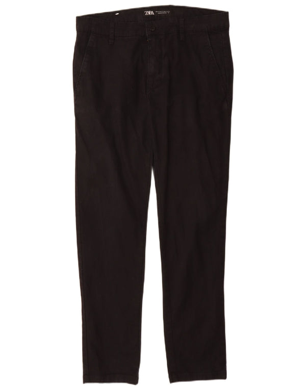 Мужские узкие брюки-чиносы ZARA EU 40, средние W31 L30, черные, хлопковые