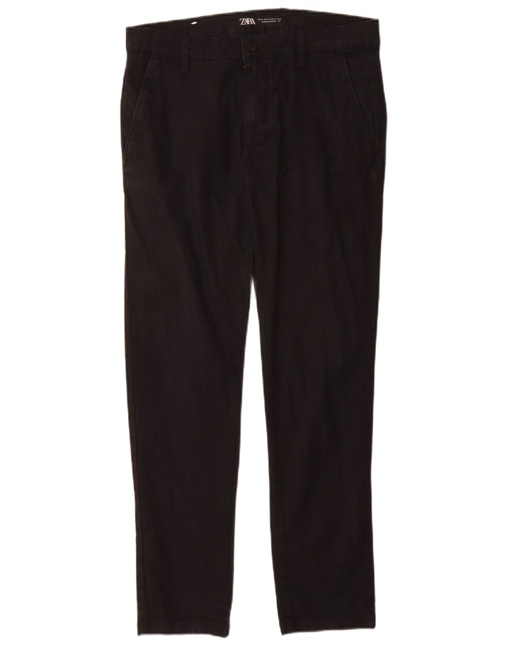 Мужские узкие брюки-чиносы ZARA EU 40, средние W31 L30, черные, хлопковые