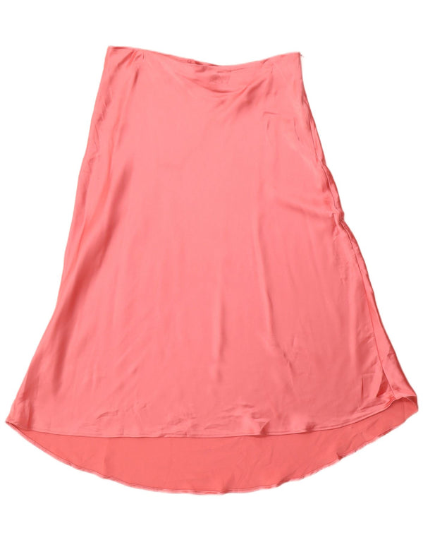 Женская юбка трапециевидного силуэта с завышенной талией ZARA XL W32, розовый полиэстер