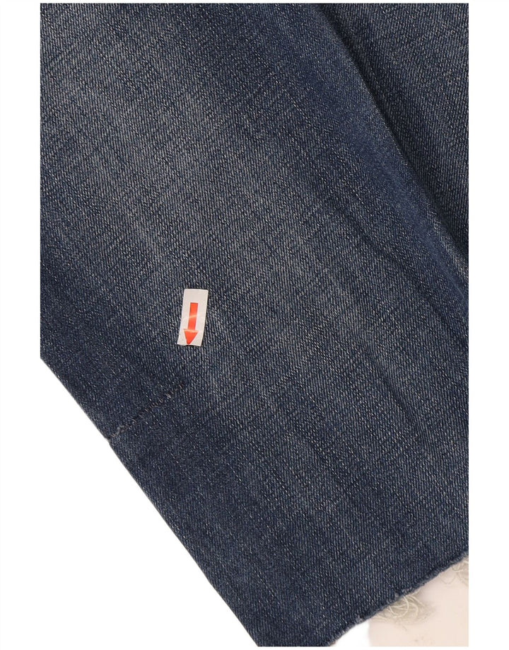 Женские потертые узкие джинсы Superdry W28 L32, синий хлопок
